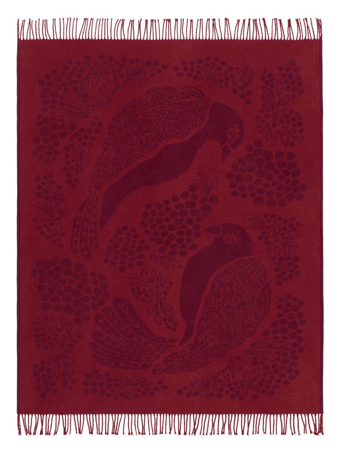 109386-4900_2; Vallila Viserrys-huopa Viininpunainen / 125x170 cm 