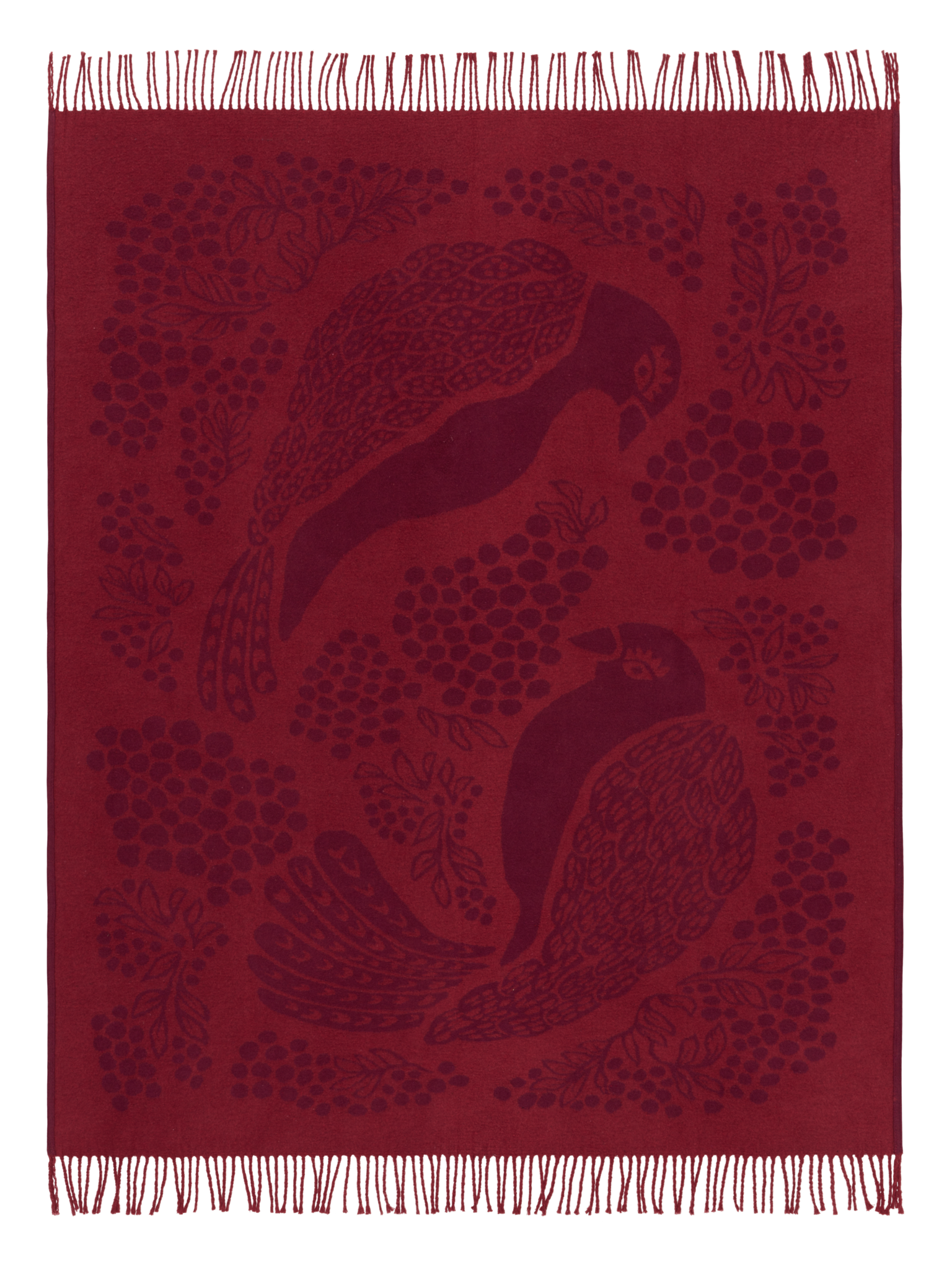 109386-4900_2; Vallila Viserrys-huopa Viininpunainen / 125x170 cm 