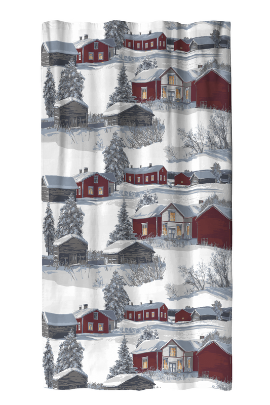 102284-1; Vallila Muisto-verho Punainen / 140x250 cm 