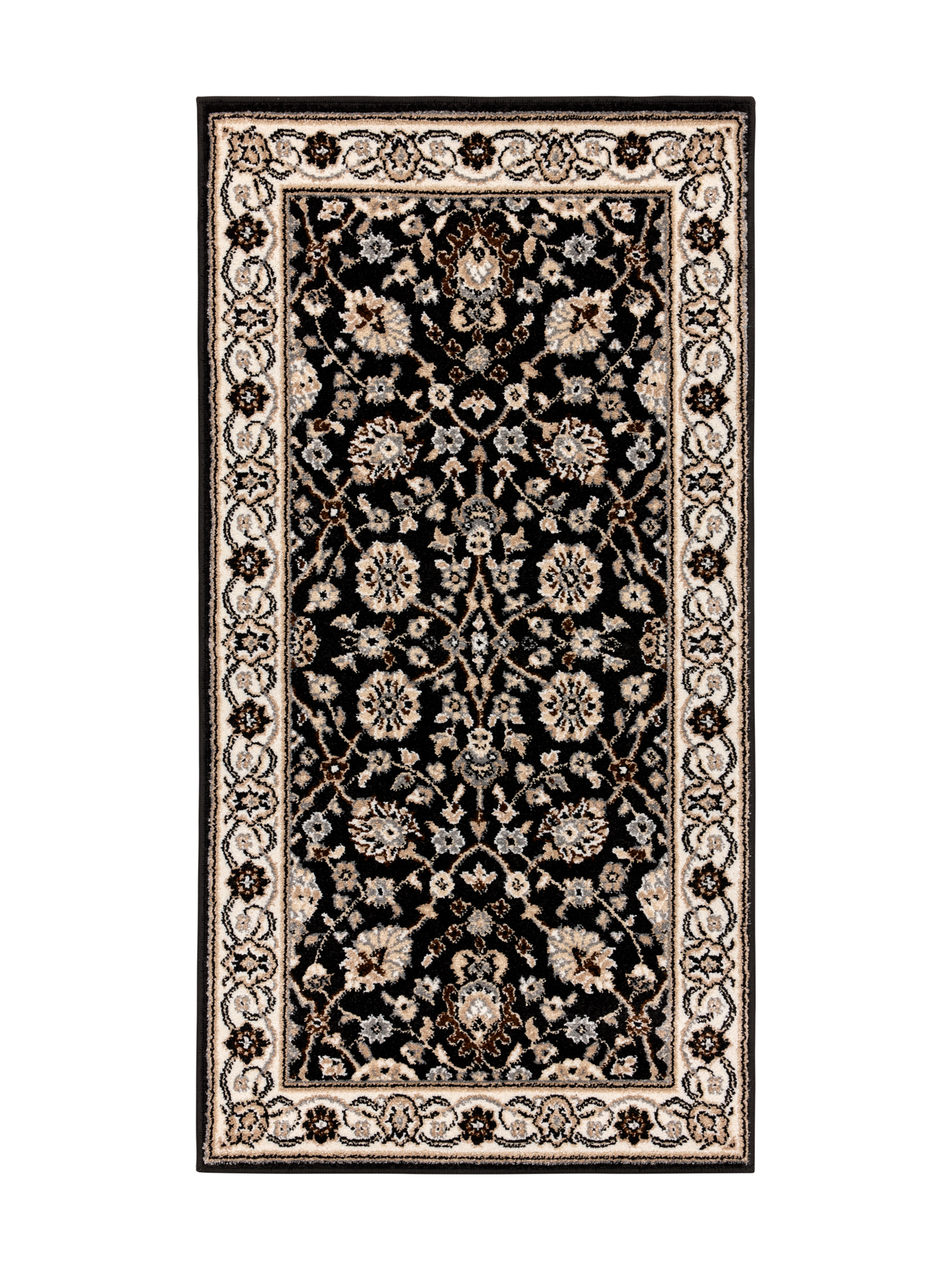 109269-9910; Vallila Kaneli-käytävämatto Musta-beige / 80x200 cm 