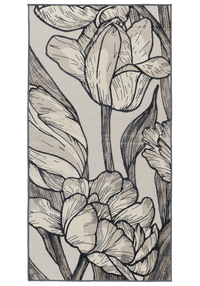 109415-9100; Vallila Kukoistus-käytävämatto Vaaleanharmaa / 80x150 cm 