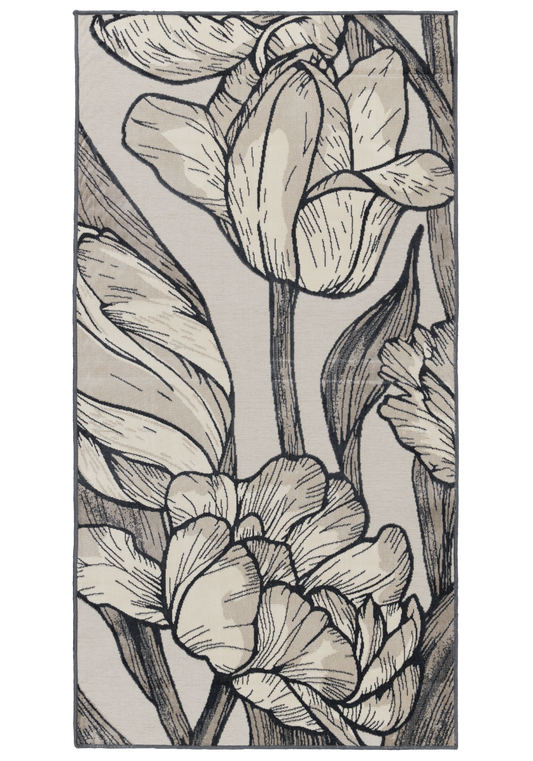 109415-9100; Vallila Kukoistus-käytävämatto Vaaleanharmaa / 80x150 cm 
