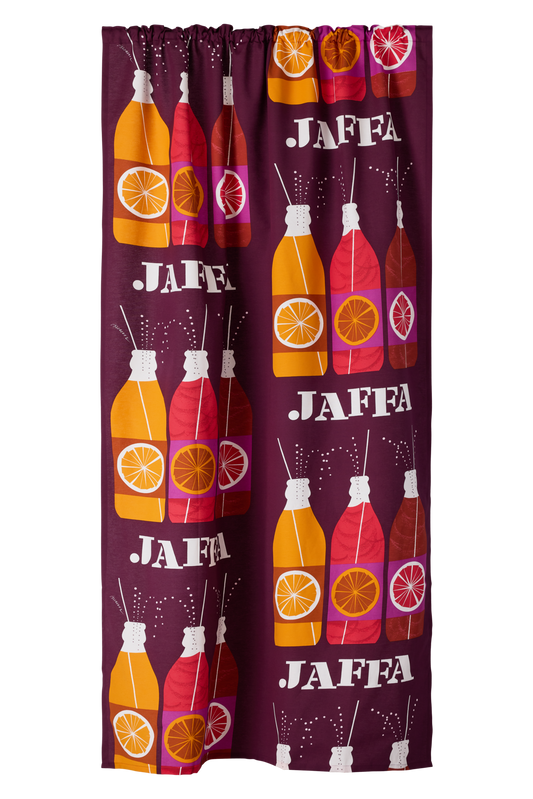 23310-100793-4900CU; Vallila Jaffa-verho Viininpunainen / 140x250 cm 