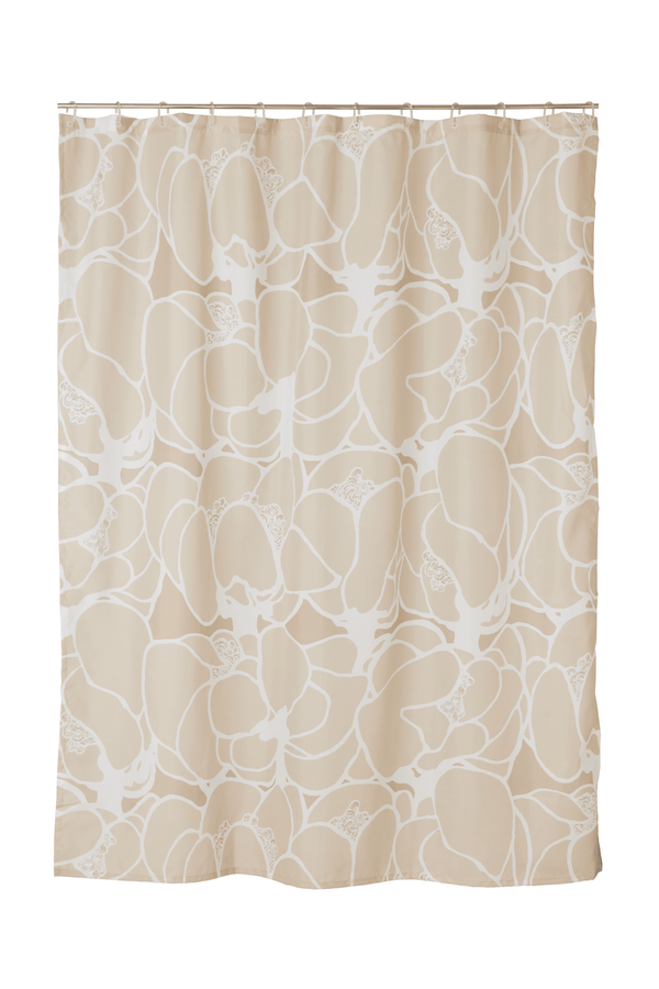 107478-140; Vallila Makeba-suihkuverho Beige / 180x200 cm 