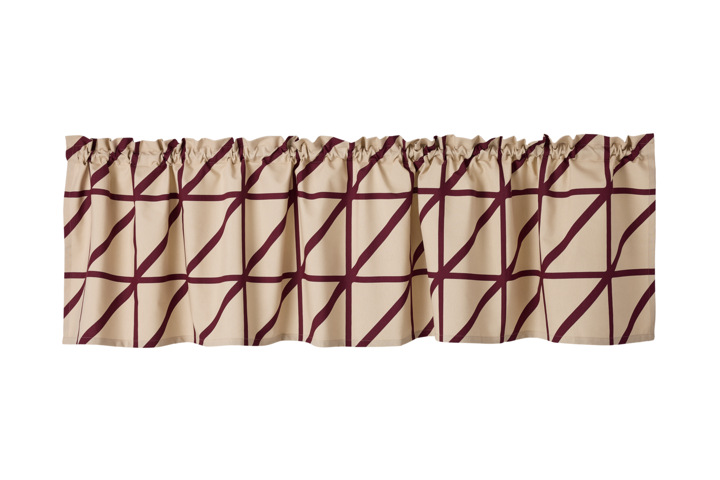 23310-239828-1049VA; Vallila Lucina-verhokappa Beige-viininpunainen / 60x250 cm 