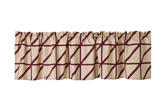 23310-239828-1049VA; Vallila Lucina-verhokappa Beige-viininpunainen / 60x250 cm 