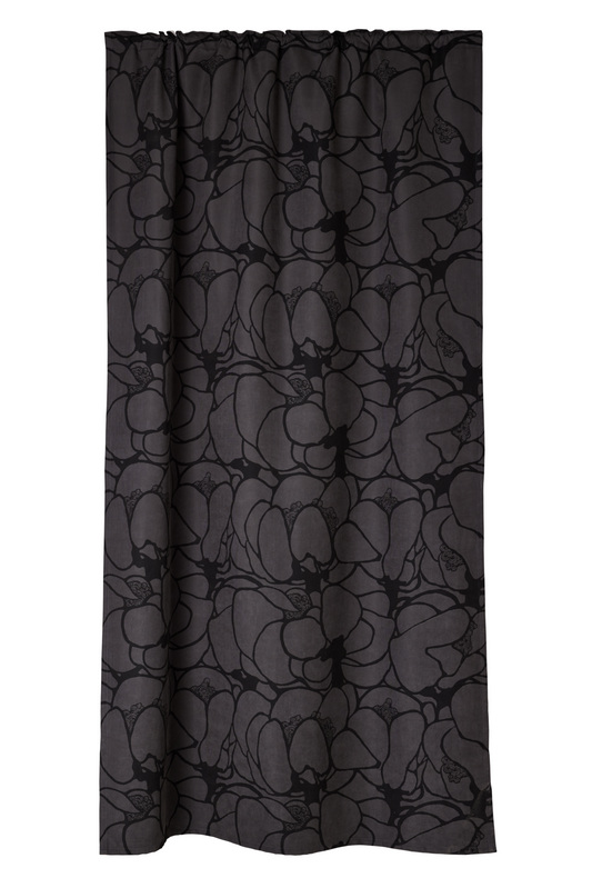 108011-9400; Vallila Pikku Makeba -samettiverho Harmaa / 140x240 cm 