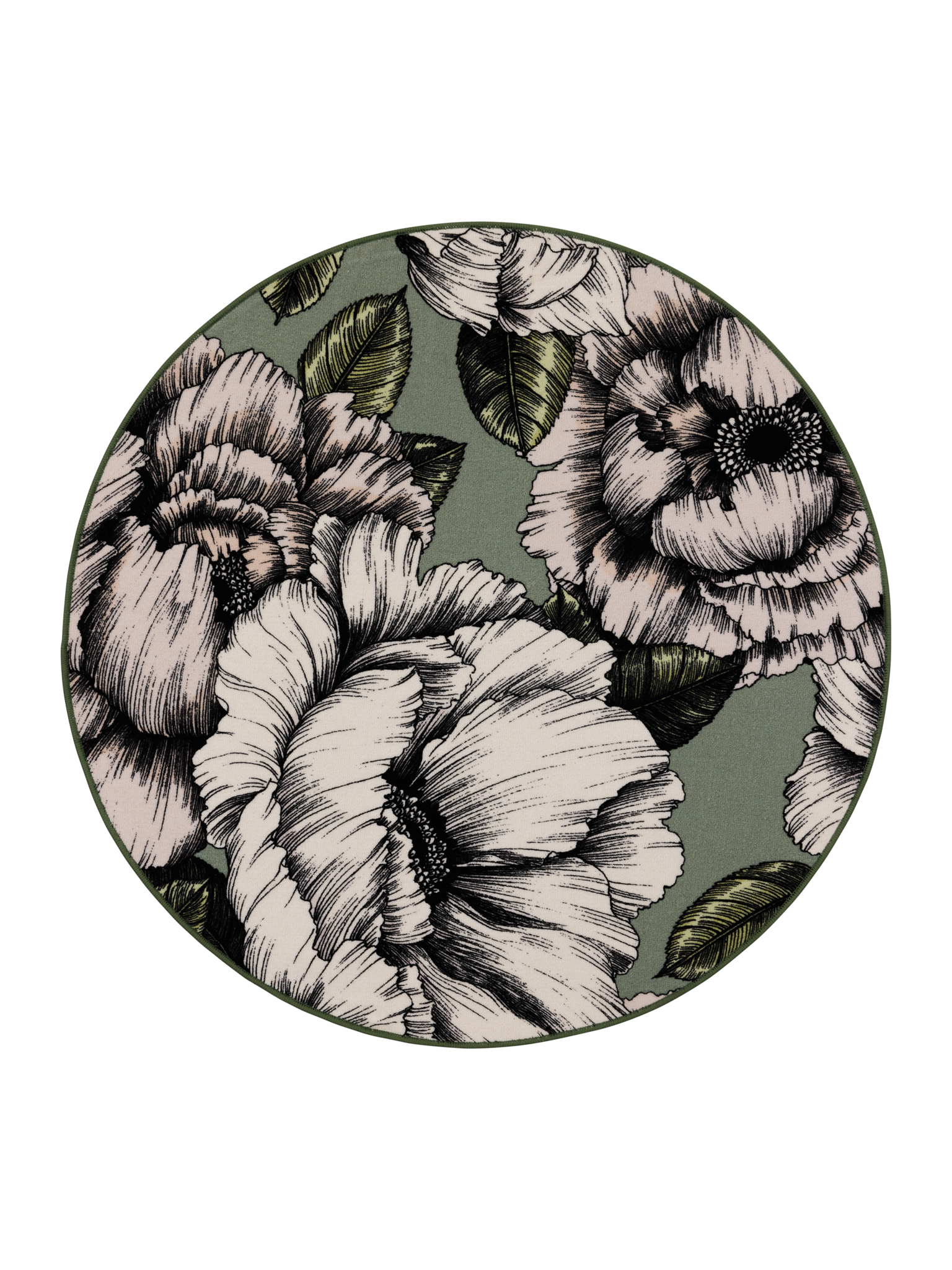 108454-7710; Vallila Alma-matto Salvianvihreä / Ø133 cm 