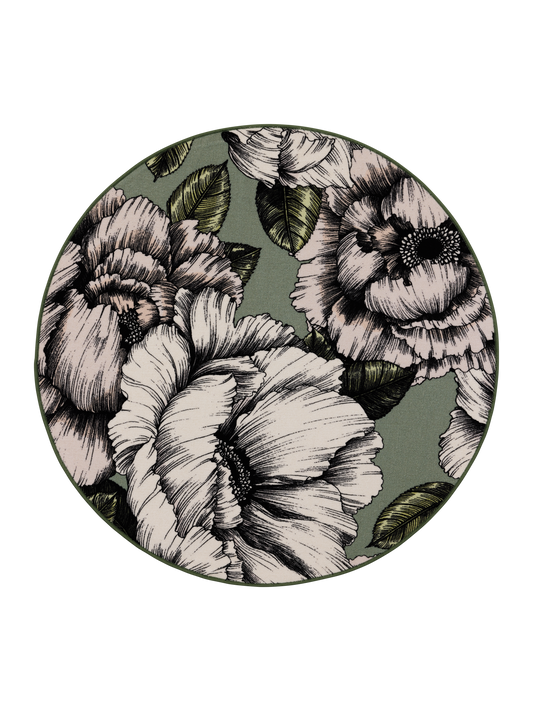 108454-7710; Vallila Alma-matto Salvianvihreä / Ø133 cm 