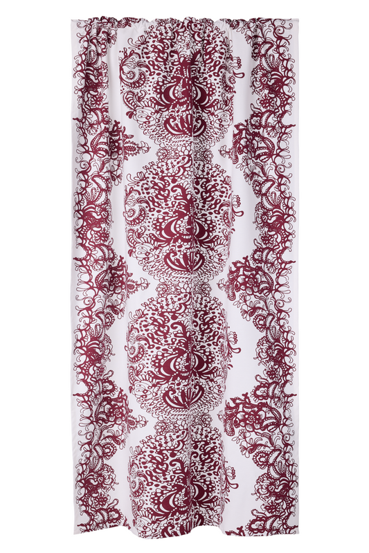 104864-4801; Vallila Mandariini-verho Punainen-valkoinen / 140x250 cm 