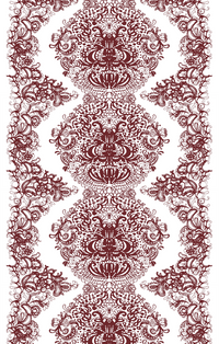 VS110097-4801; Vallila Mandariini-kangas 150 cm Punainen-valkoinen / 150 cm 