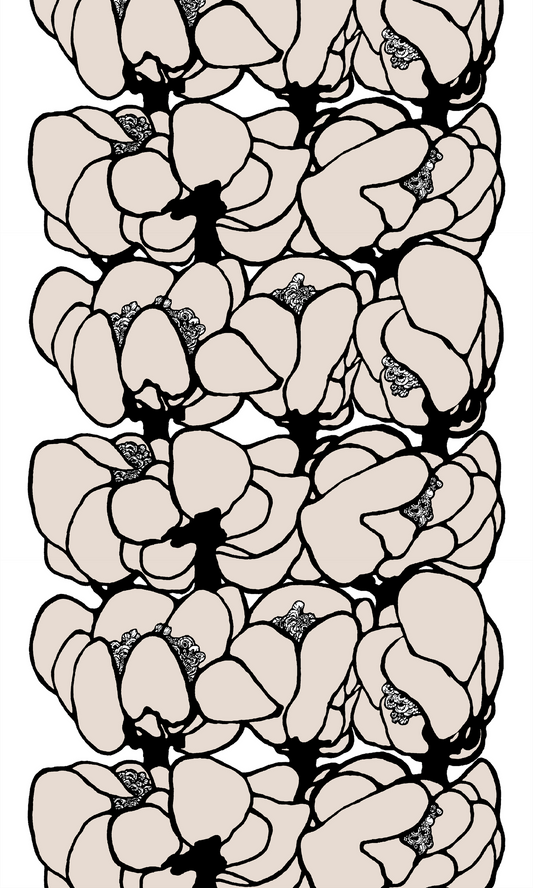 107515-140; Vallila Makeba-vahakangas 145 cm Beige / 145 cm 