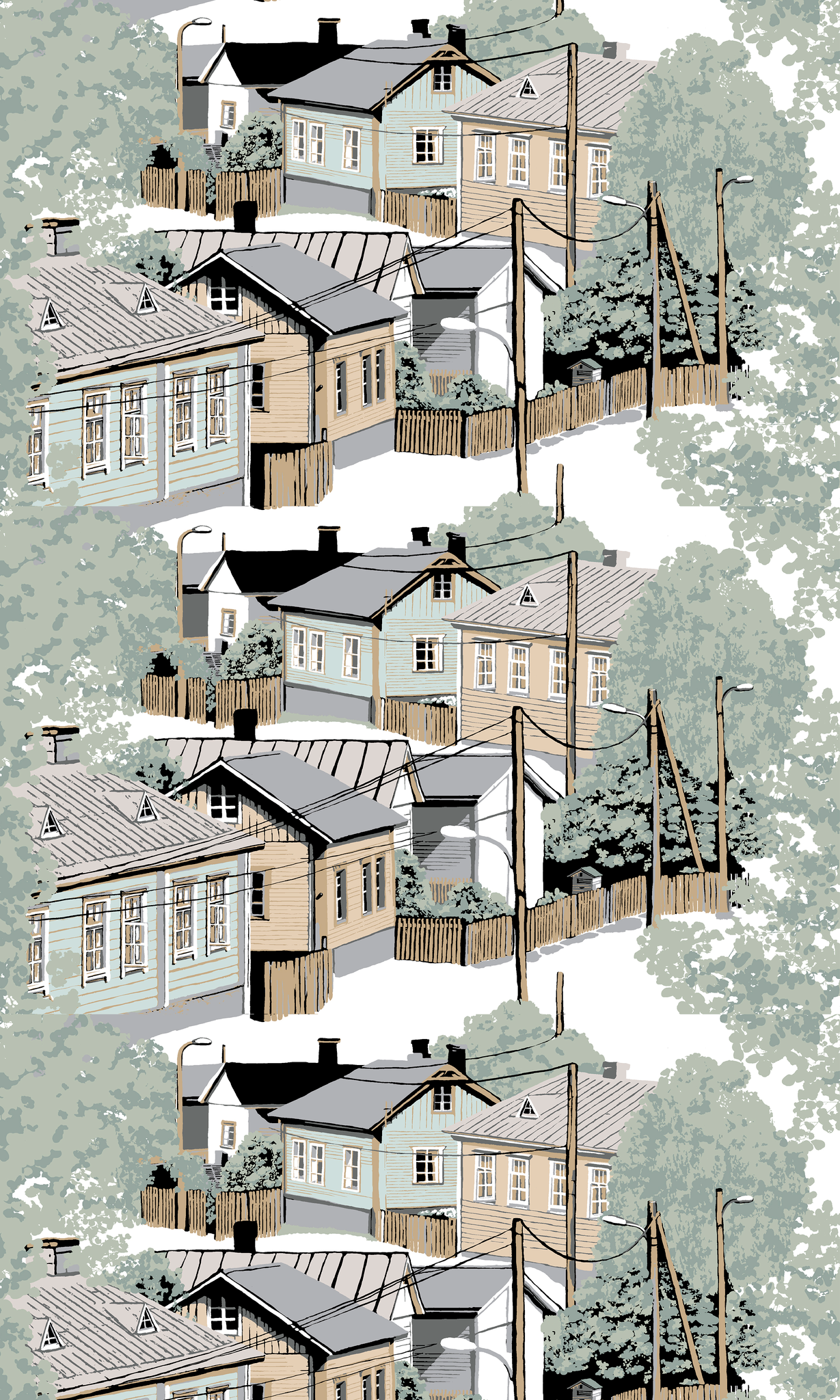 109027-7100; Vallila Naapurusto-kangas 150 cm Mintunvihreä / 150 cm 