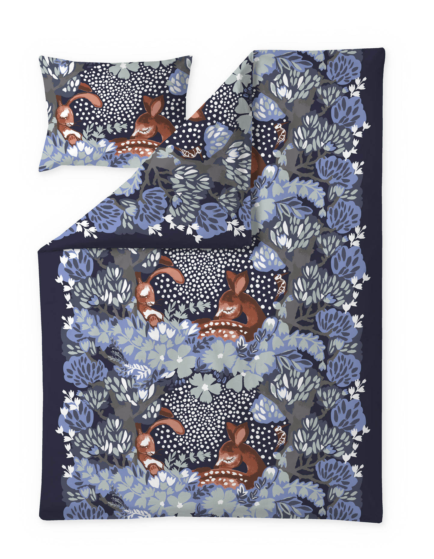 108953-6300; Vallila Nokosilla-pussilakanasetti Sininen / 150x210 cm 