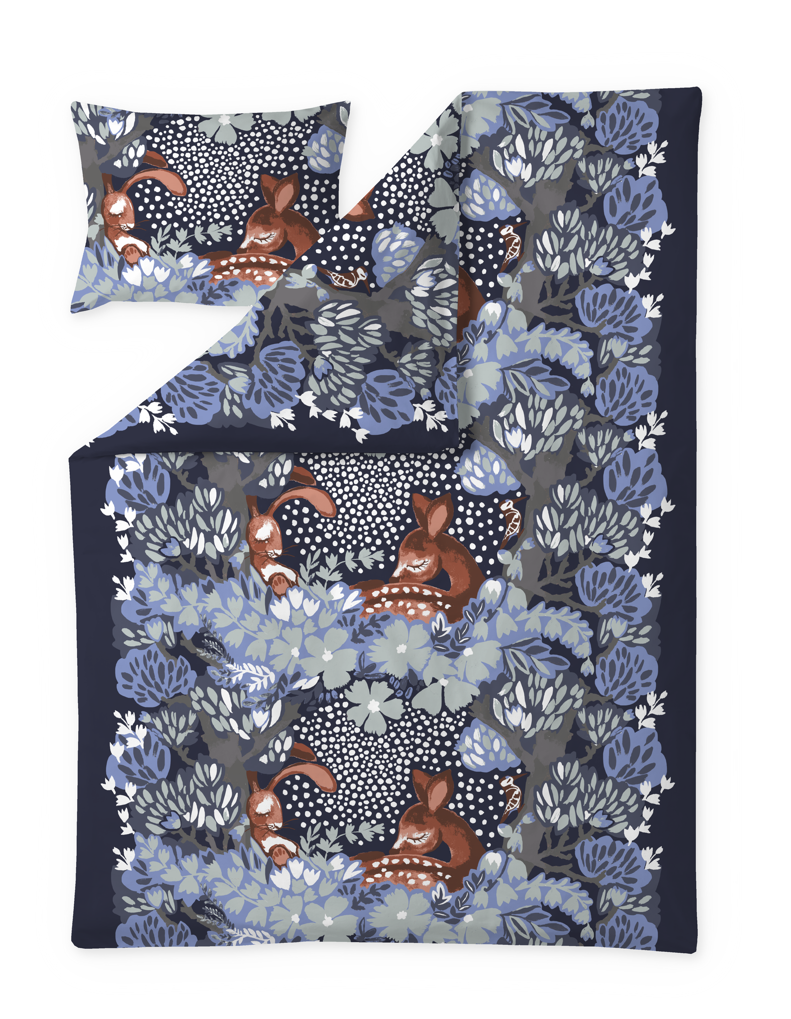 108953-6300; Vallila Nokosilla-pussilakanasetti Sininen / 150x210 cm 