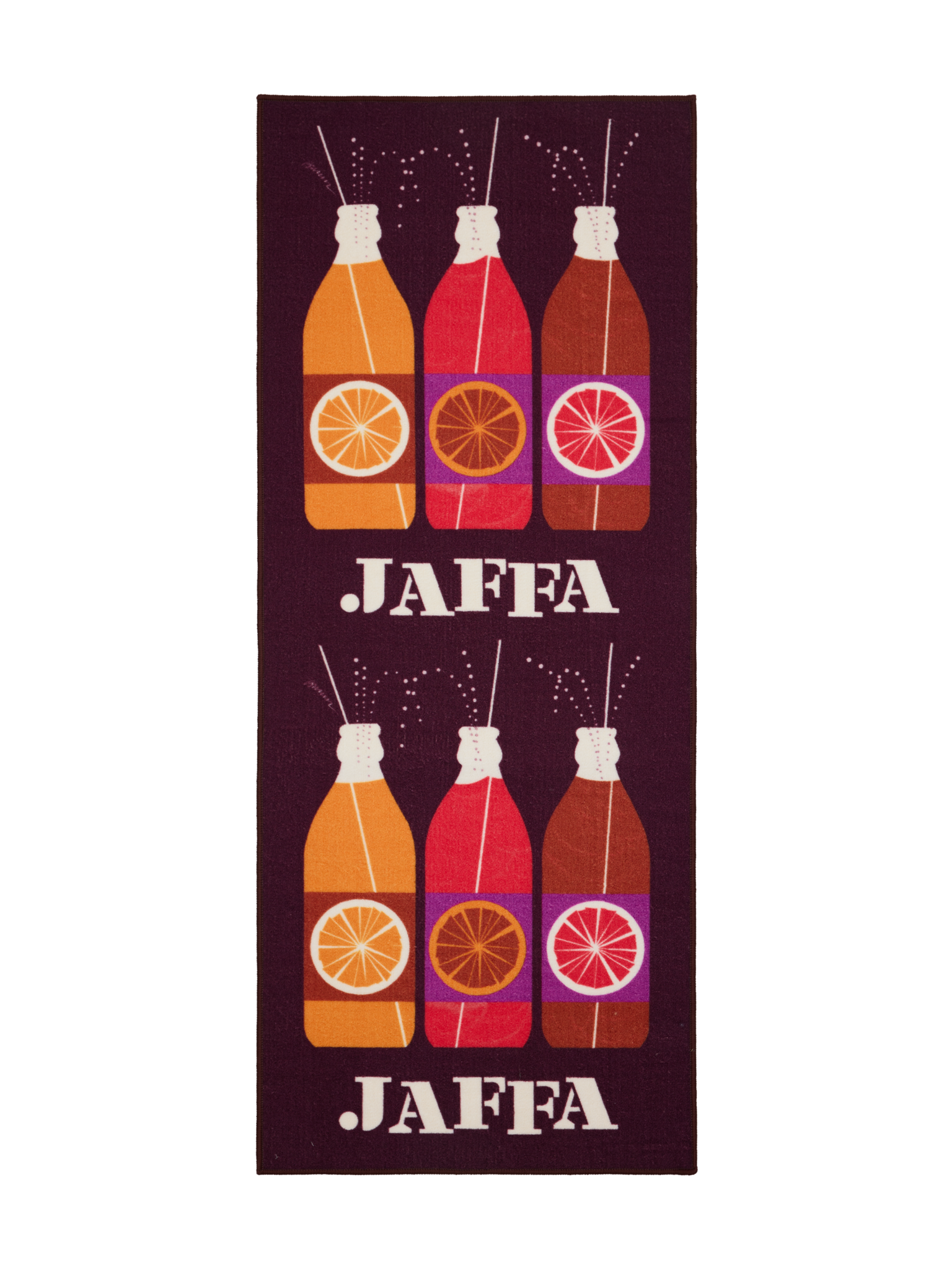 108739-4900; Vallila Jaffa-käytävämatto Viininpunainen / 80x200 cm 