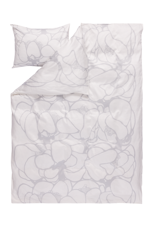 105091-2; Vallila Makeba-satiinipussilakanasetti Valkoinen / 150x210 cm 