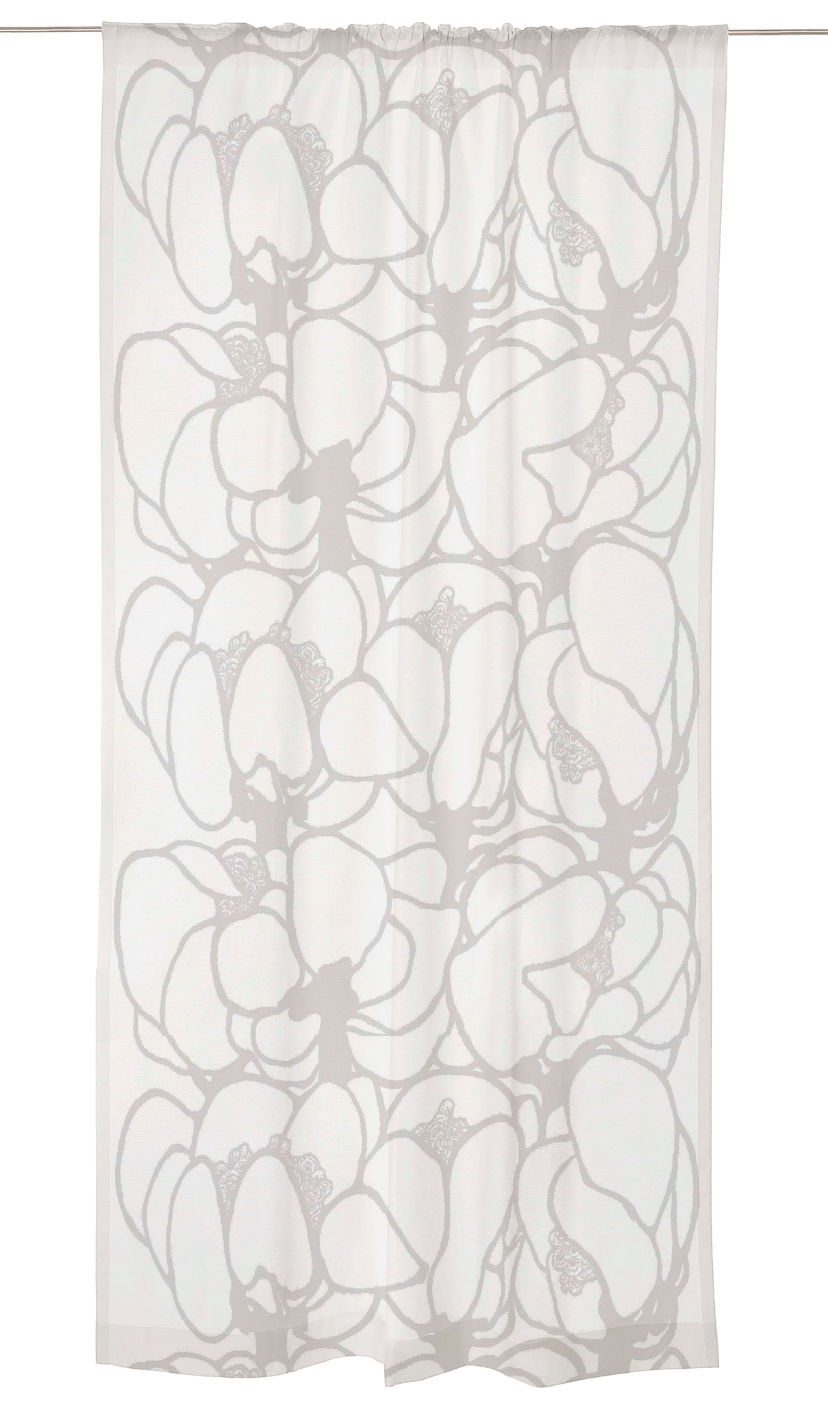 107217-163; Vallila Makeba-valoverho Valkoinen / 140x250 cm 