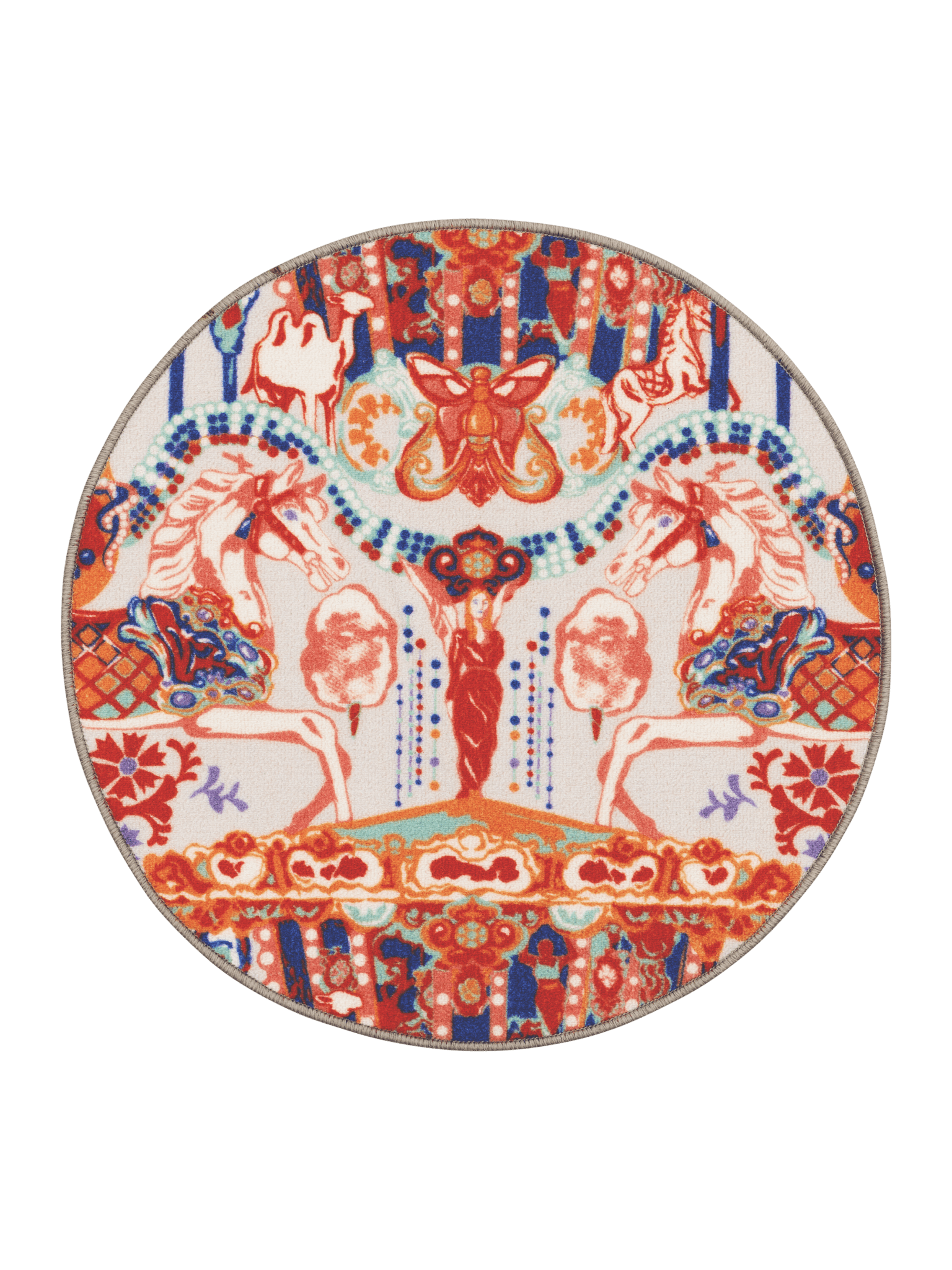 109221-8000; Vallila Fanfaari-matto Monivärinen / Ø80 cm 