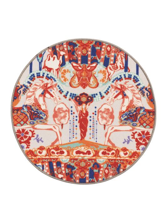 109221-8000; Vallila Fanfaari-matto Monivärinen / Ø80 cm 