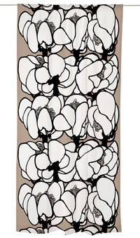 107212-162; Vallila Makeba-verho Savenharmaa / 140x250 cm 