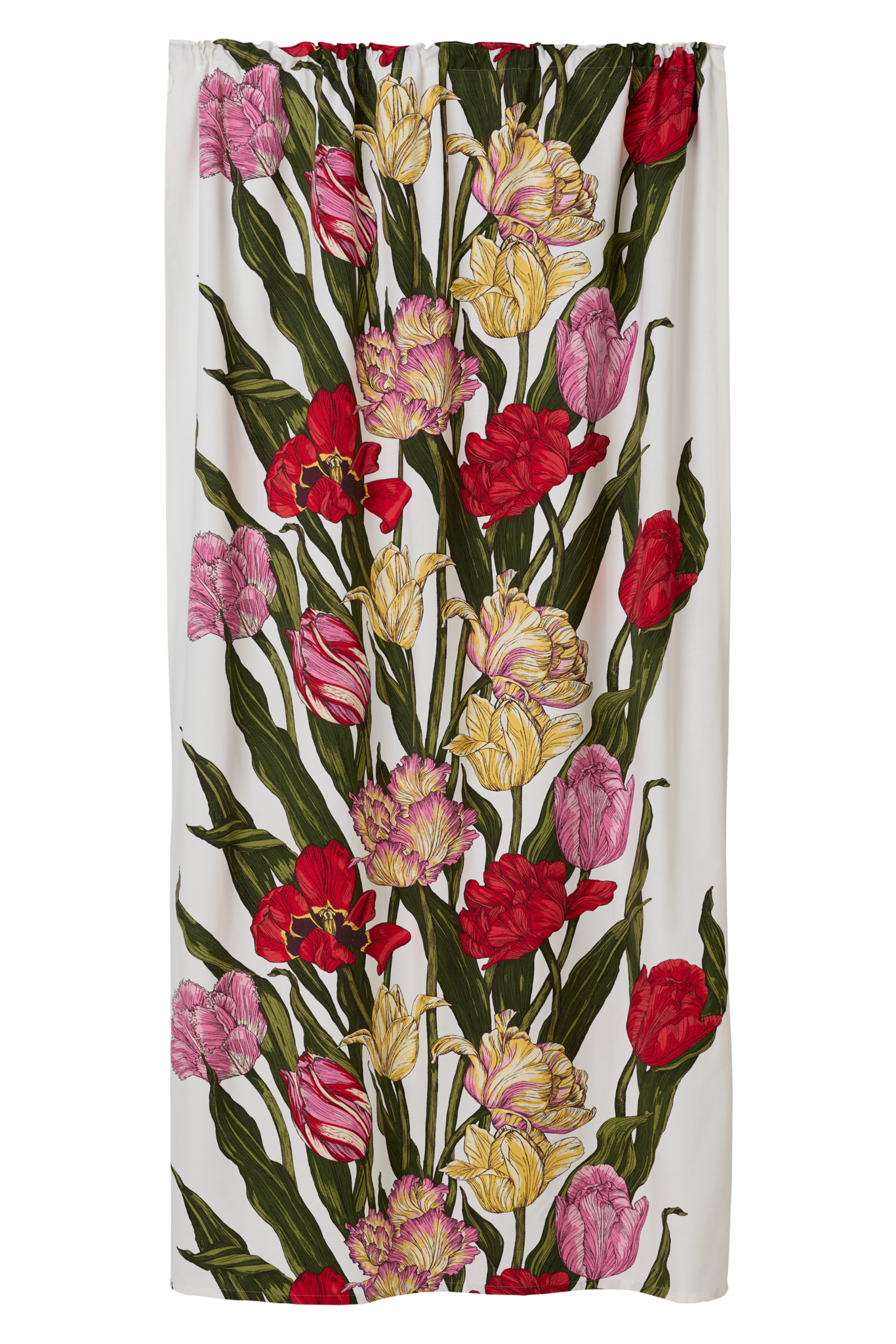 109008-8001; Vallila Kukoistus-verho Monivärinen-valkoinen / 140x250 cm 