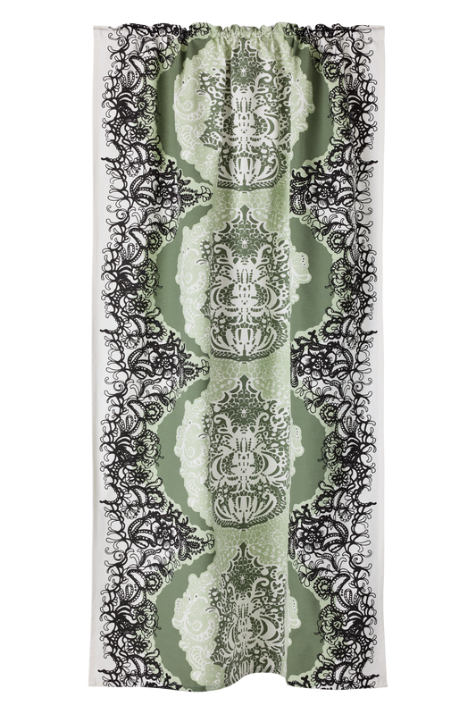 23310-61090-7700CU; Vallila Mandariini-verho Vihreä / 140x240 cm 