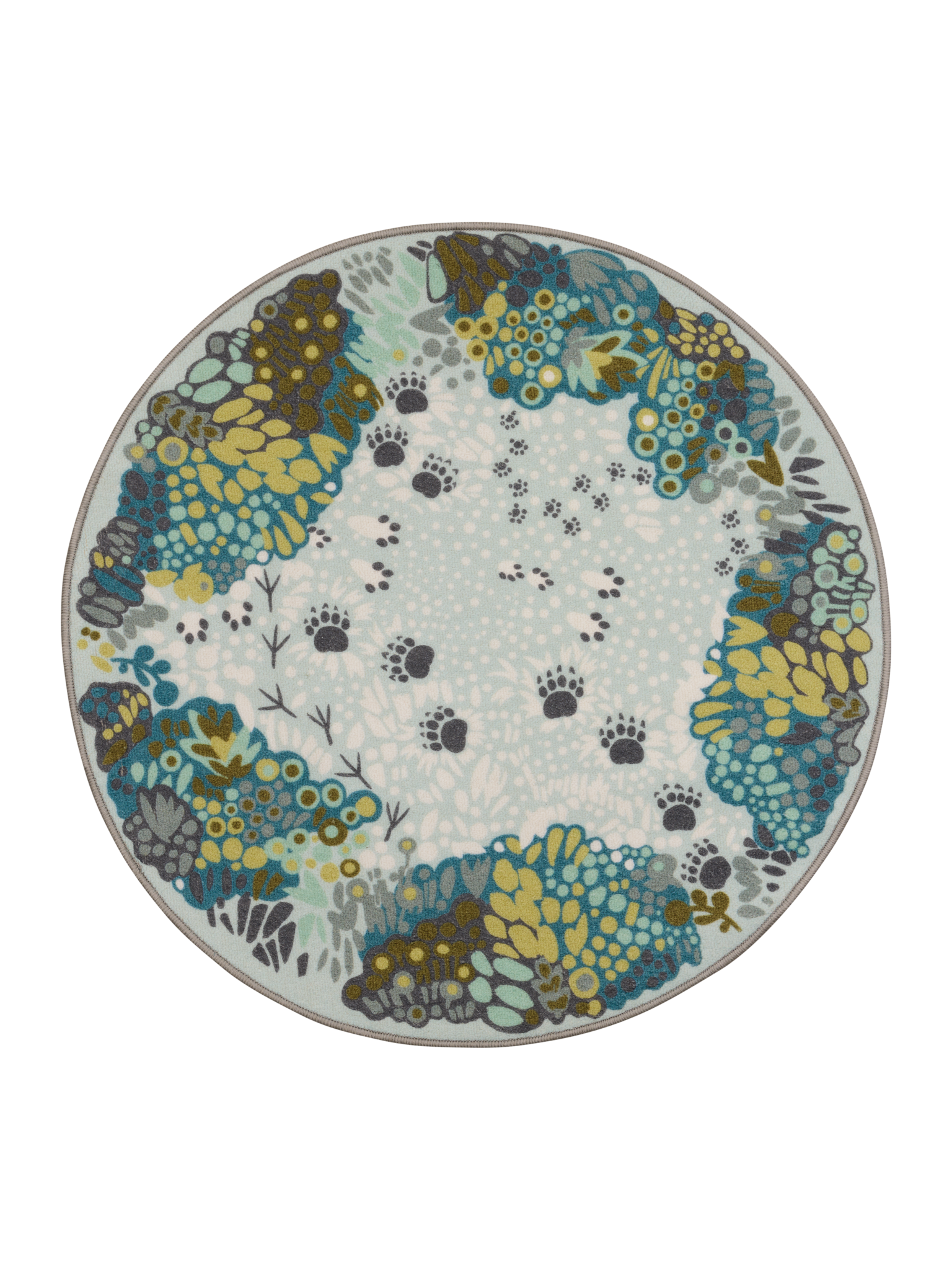 109100-7100; Vallila Tassuttelu-matto Mintunvihreä / Ø100 cm 