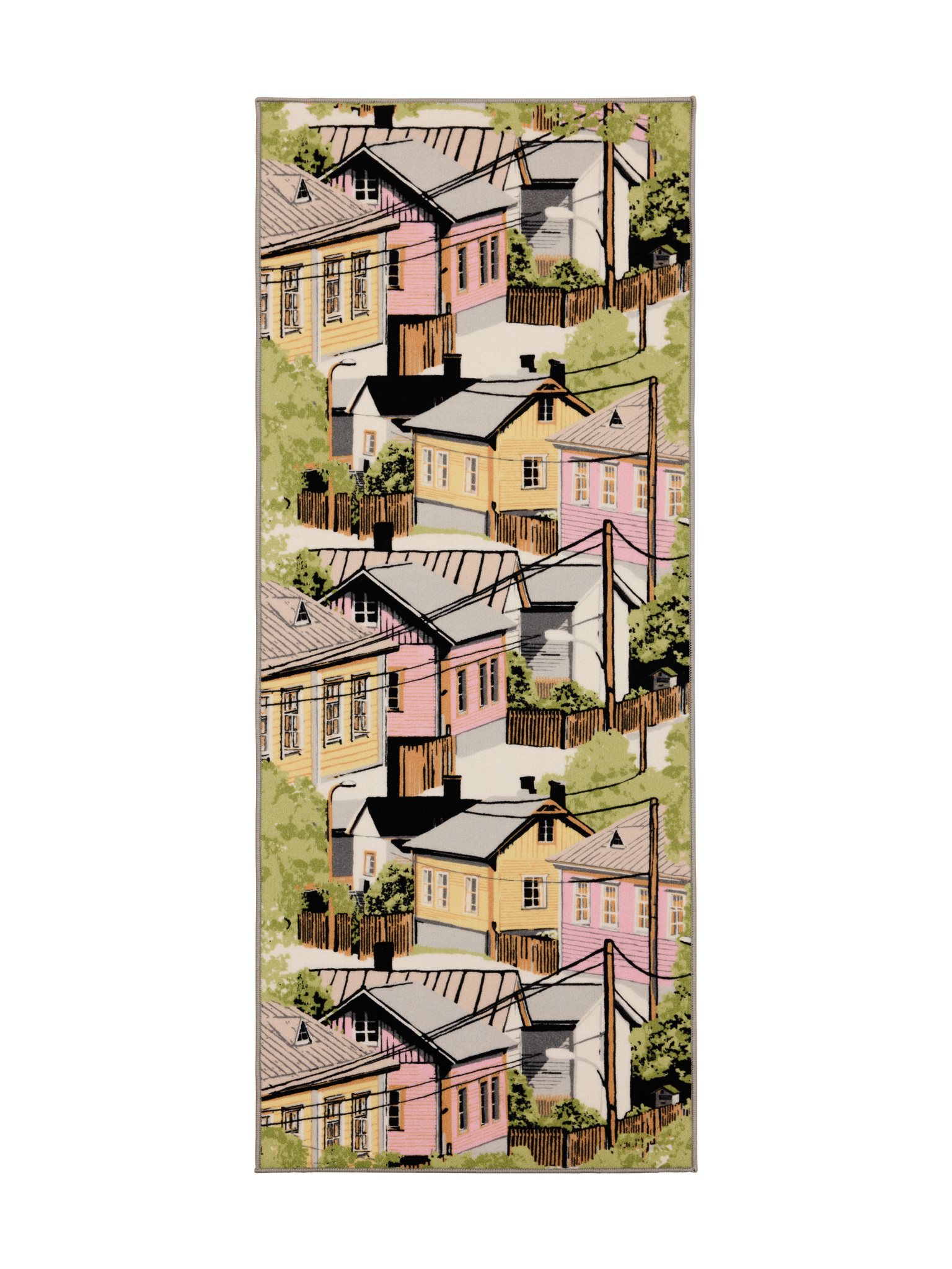 109078-4220; Vallila Naapurusto-käytävämatto Pinkki-keltainen / 80x200 cm 