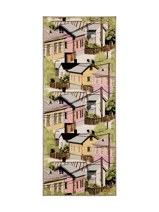 109078-4220; Vallila Naapurusto-käytävämatto Pinkki-keltainen / 80x200 cm 