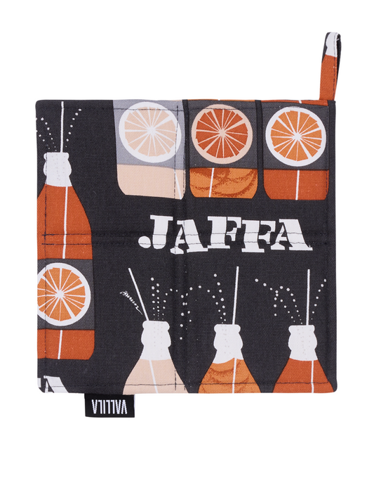 106790-9830; Vallila Jaffa-patalappu 2 kpl Harmaa-oranssi / 20x20 cm 
