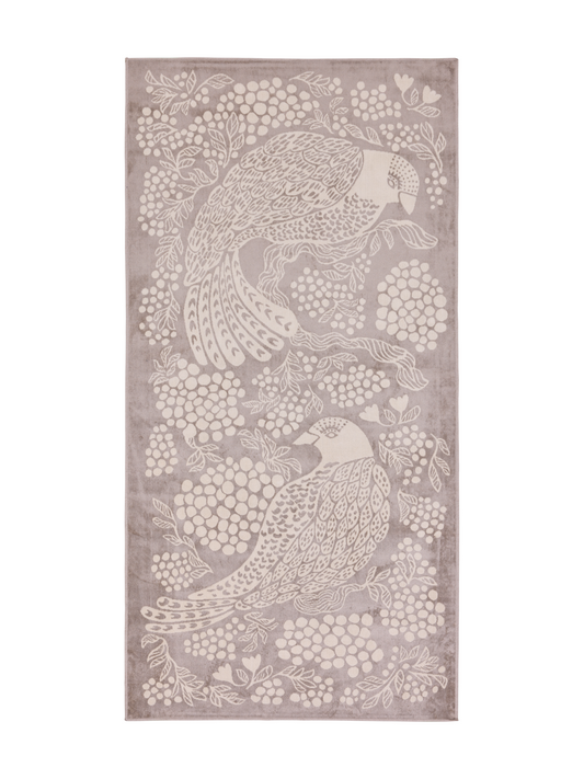 108768-9001; Vallila Viserrys-käytävämatto Valkoinen-harmaa / 100x150 cm 