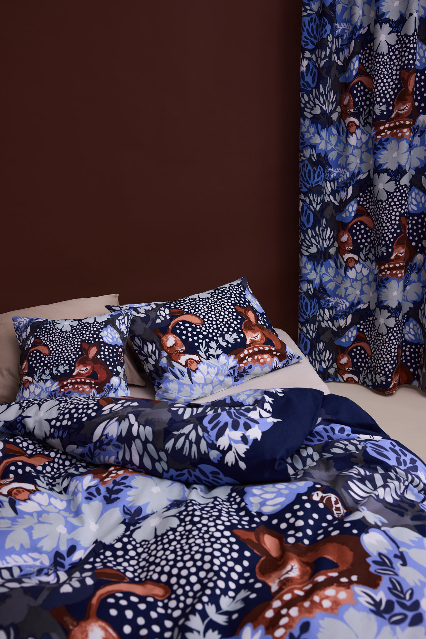 108953-6300_1; Vallila Nokosilla-pussilakanasetti Sininen / 150x210 cm 