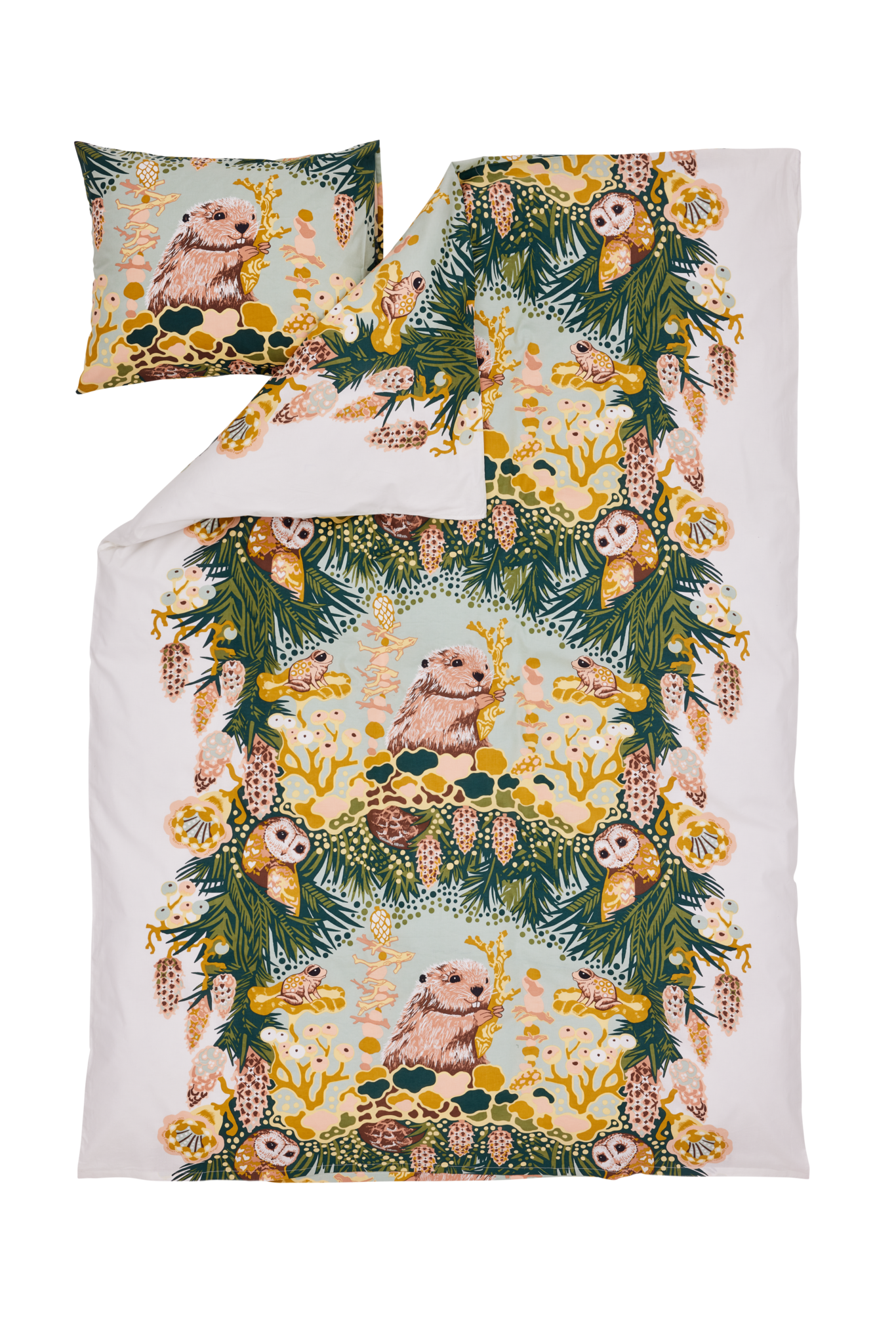 108003-7500; Vallila Alvar-pussilakanasetti Vihreä / 150x210 cm 