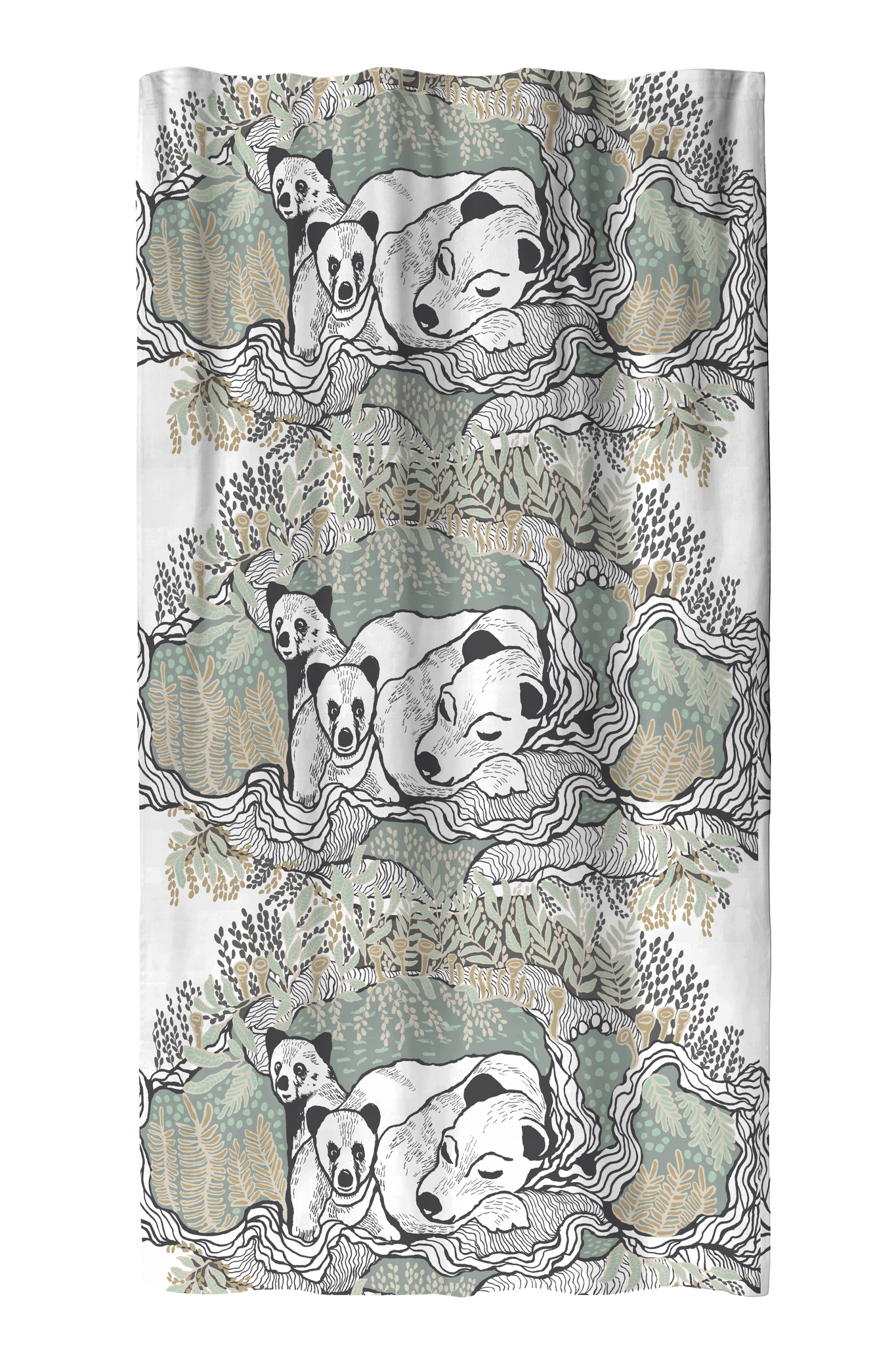 109020-7110; Vallila Unikeot-pimennysverho Mintunvihreä / 140x250 cm 