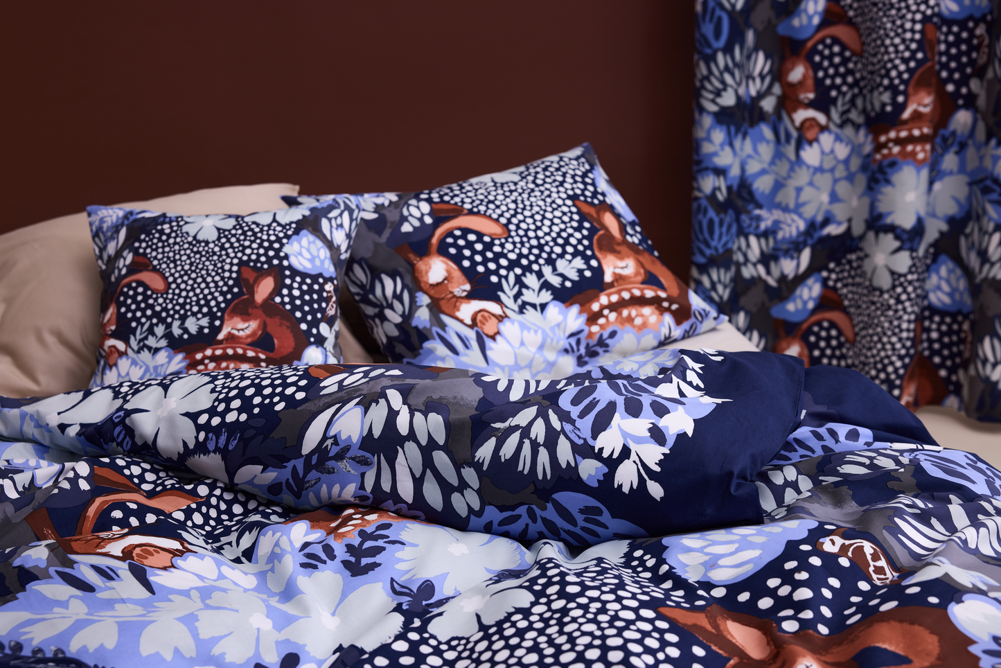 108953-6300_3; Vallila Nokosilla-pussilakanasetti Sininen / 150x210 cm 