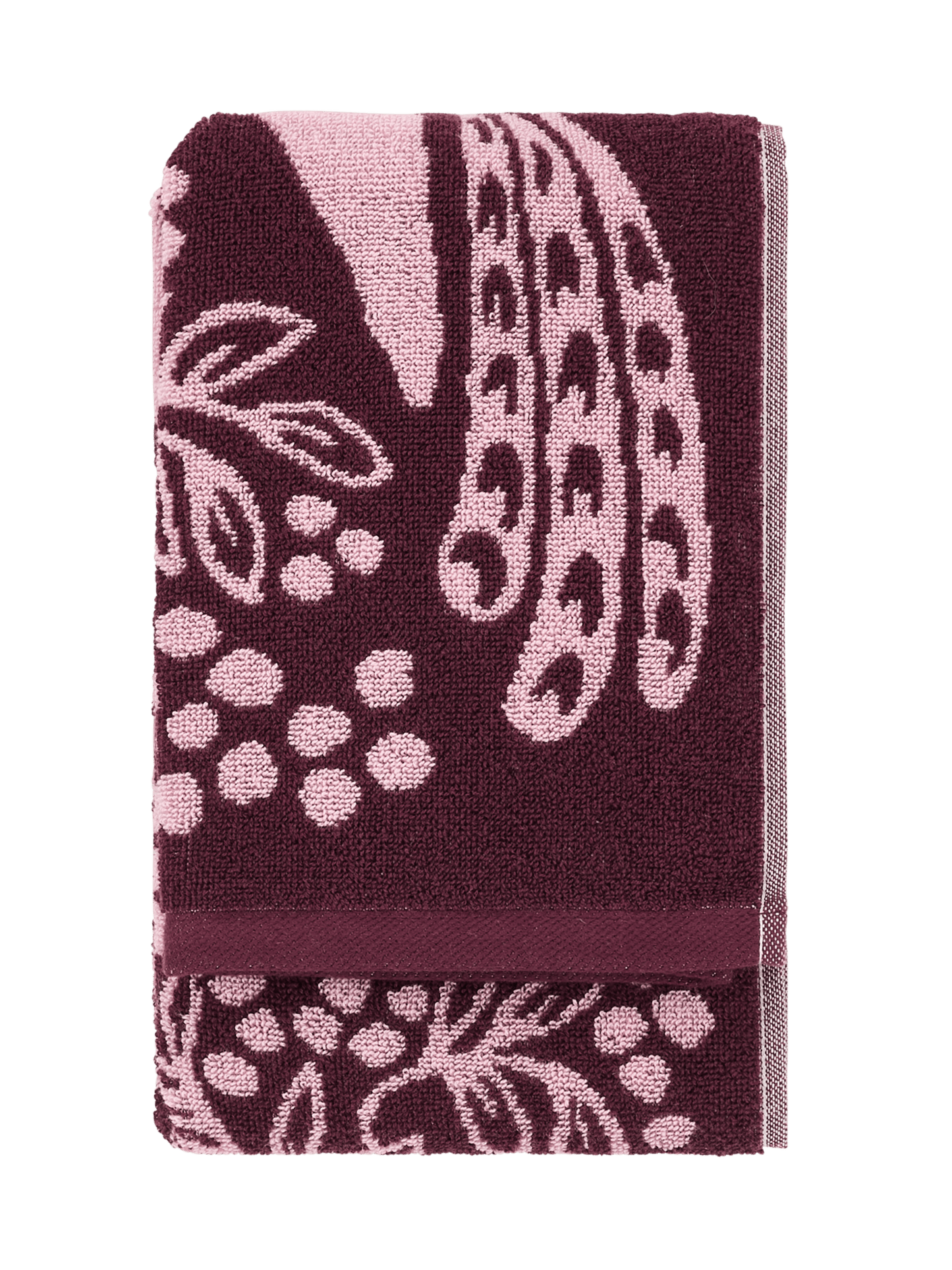 109000-4900_3; Vallila Viserrys-pyyhe Viininpunainen / 50x70 cm 