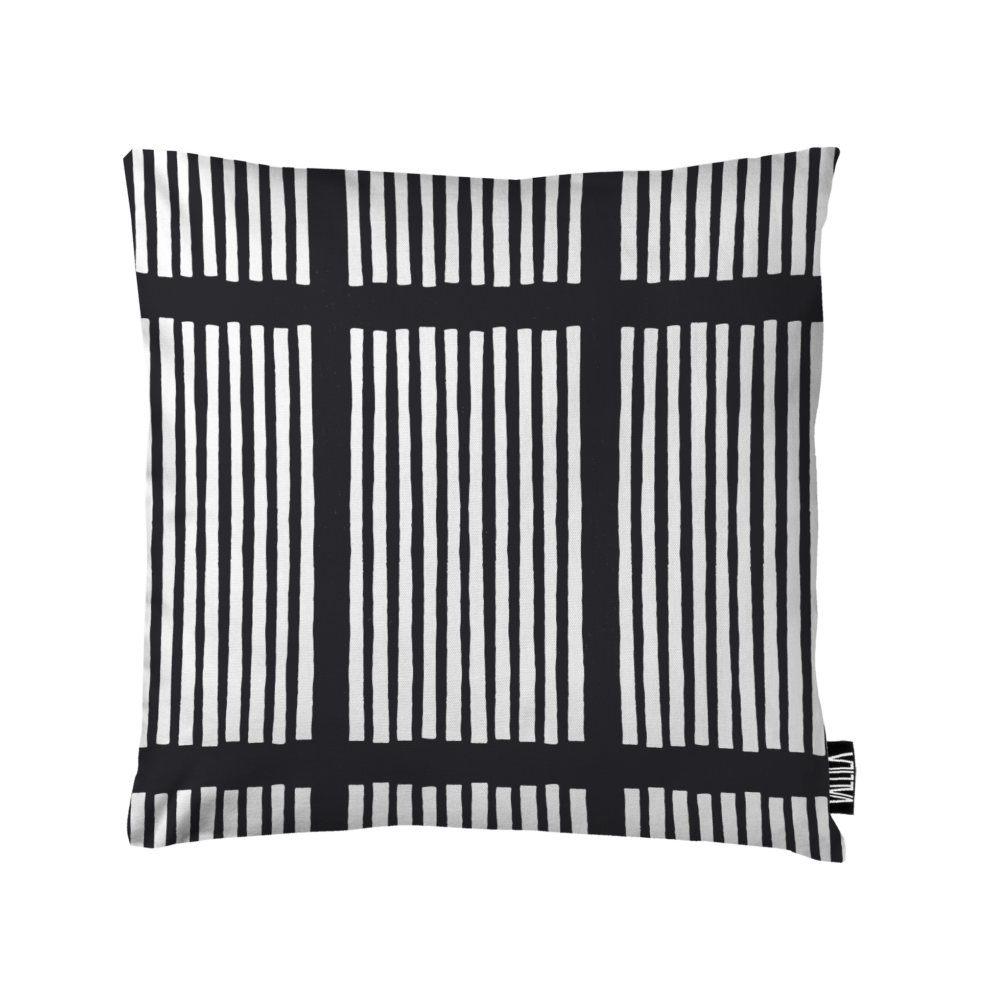 107341-3; Vallila Saga-koristetyynynpäällinen Musta / 43x43 cm 