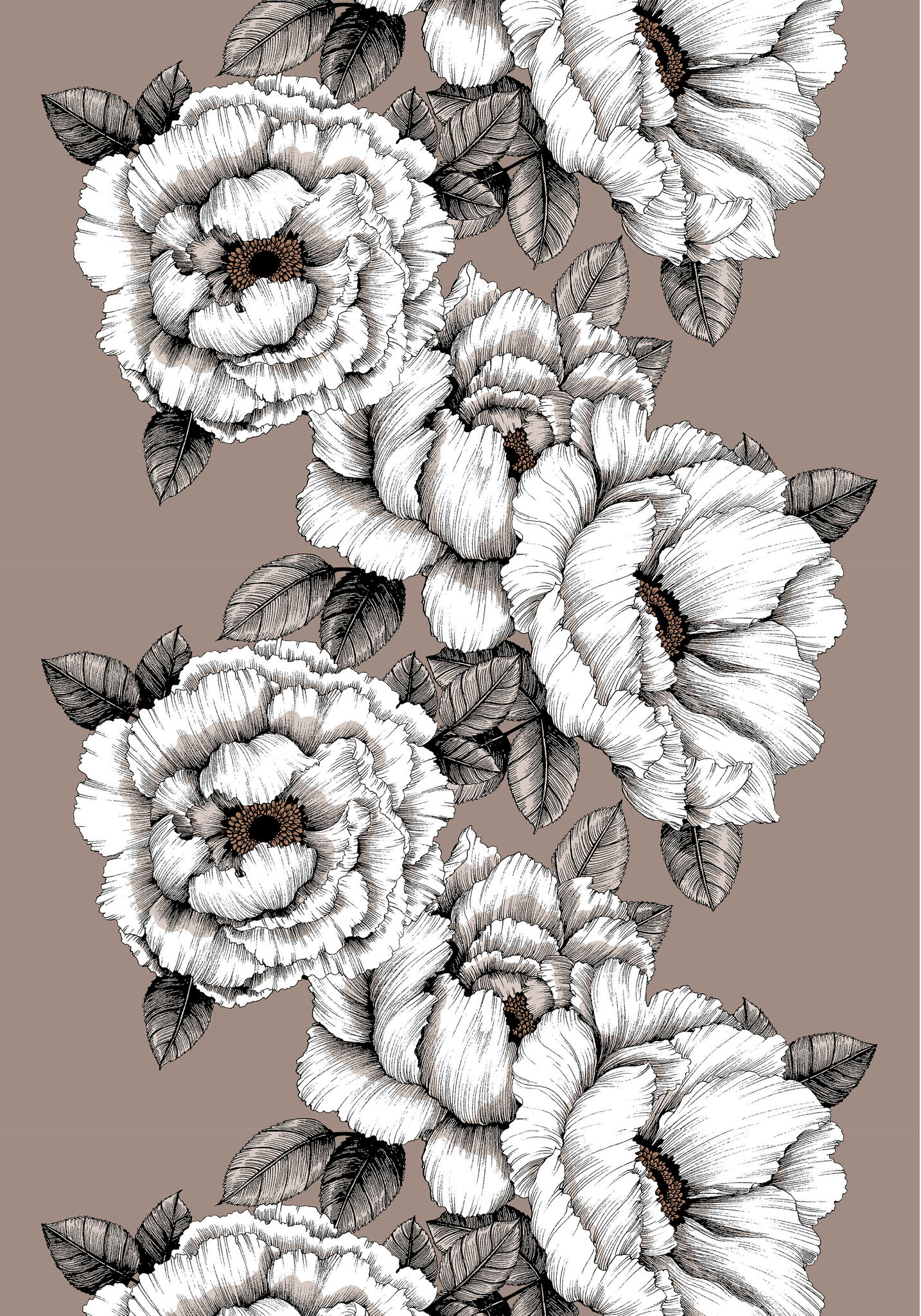 3013-110951-1102CF; Vallila Alma-vahakangas 145 cm Mokka / 145 cm 