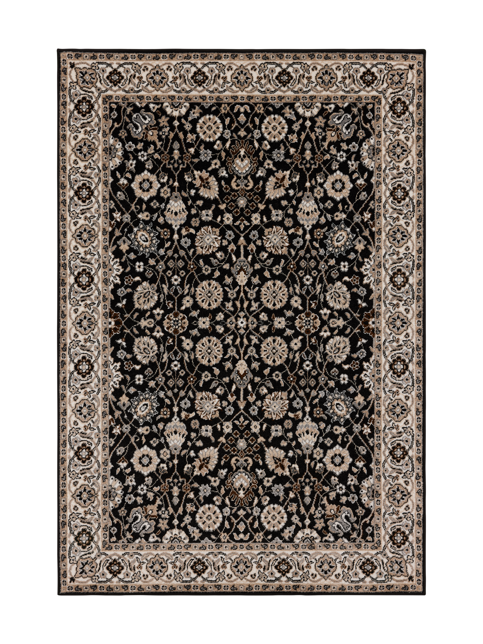 109270-9910; Vallila Kaneli-matto Musta-beige / 133x190 cm 