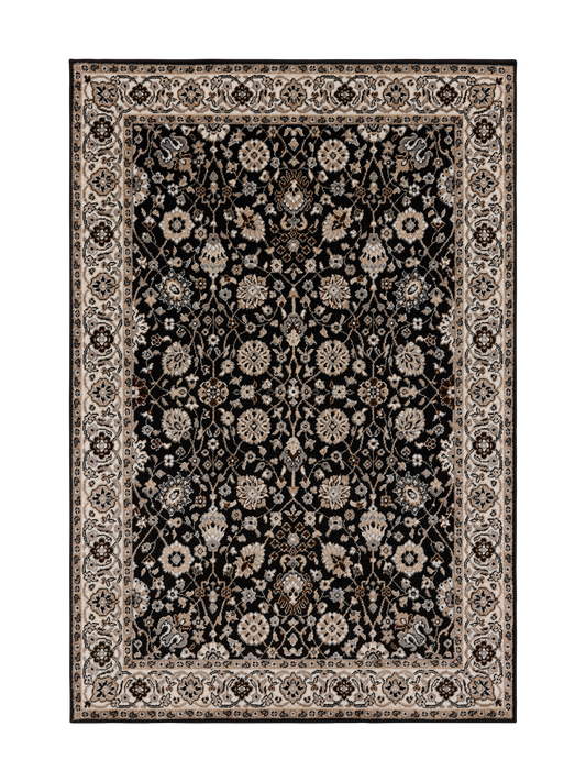 109270-9910; Vallila Kaneli-matto Musta-beige / 133x190 cm 