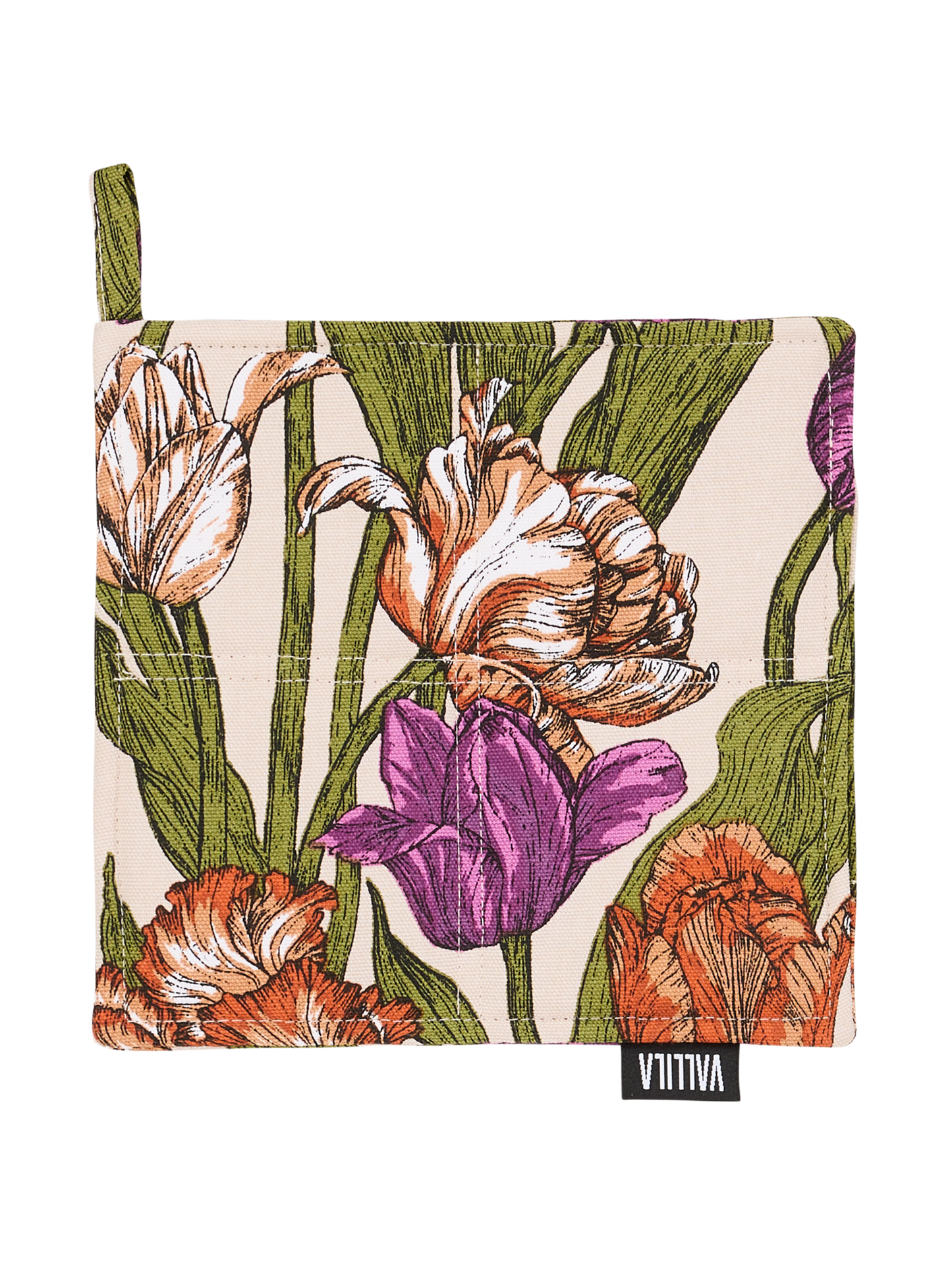 109317-3750; Vallila Kukoistus-patalappu 2 kpl Terra-violetti / 20x20 cm 