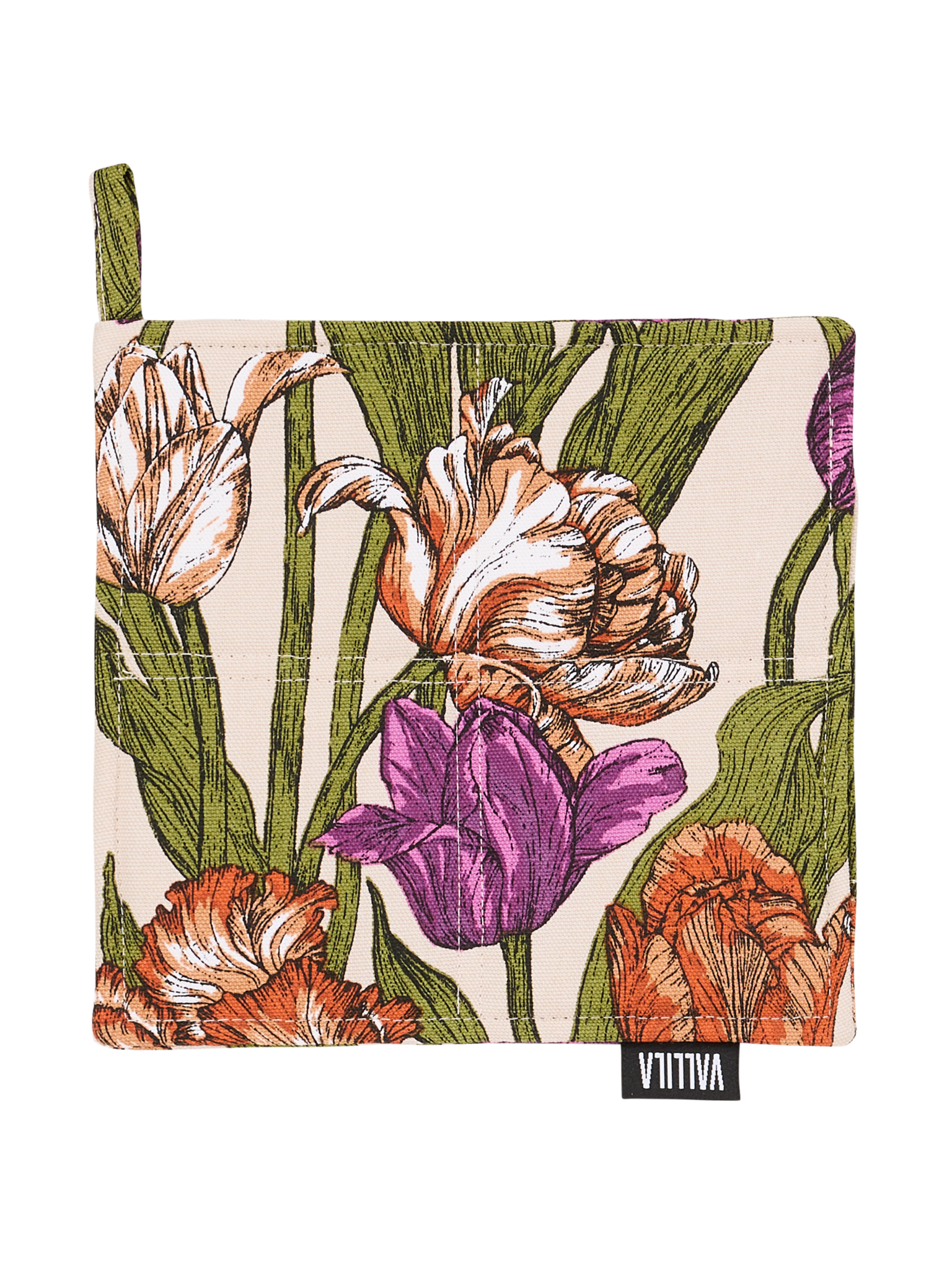 109317-3750; Vallila Kukoistus-patalappu 2 kpl Terra-violetti / 20x20 cm 