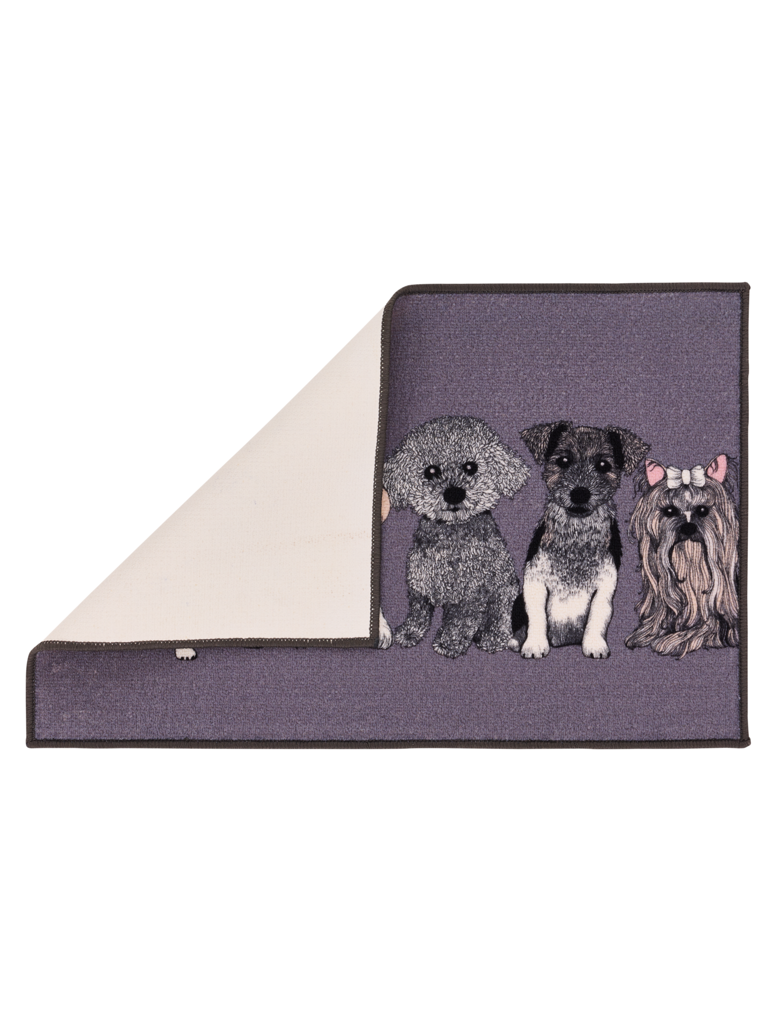 108994-9800_2; Vallila Doggies-kynnysmatto Tummanharmaa / 50x80 cm 