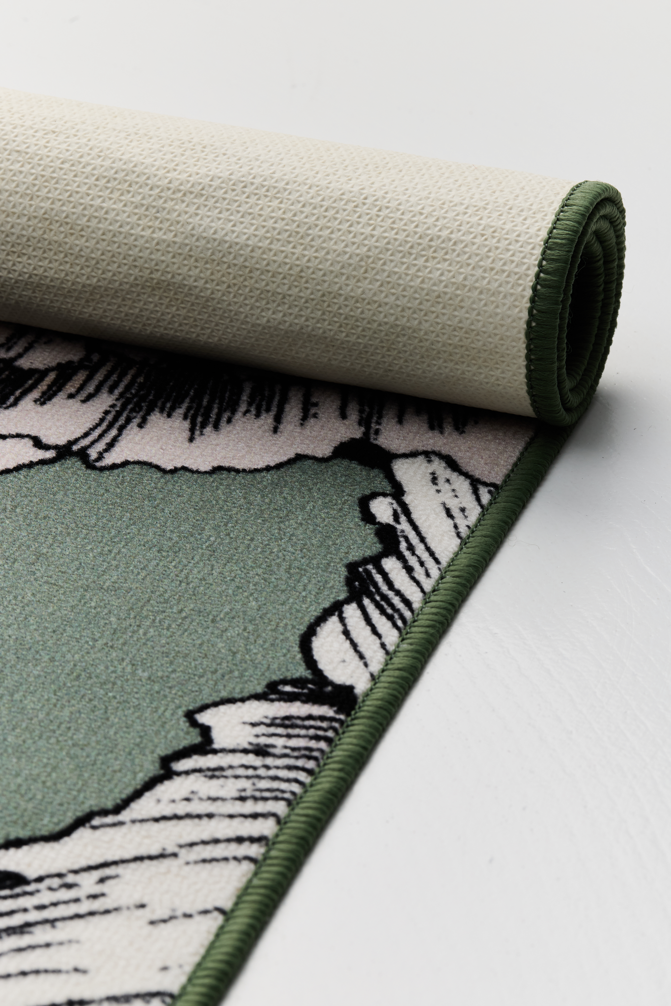 108455-7710_6; Vallila Alma-matto Salvianvihreä / 160x230 cm 