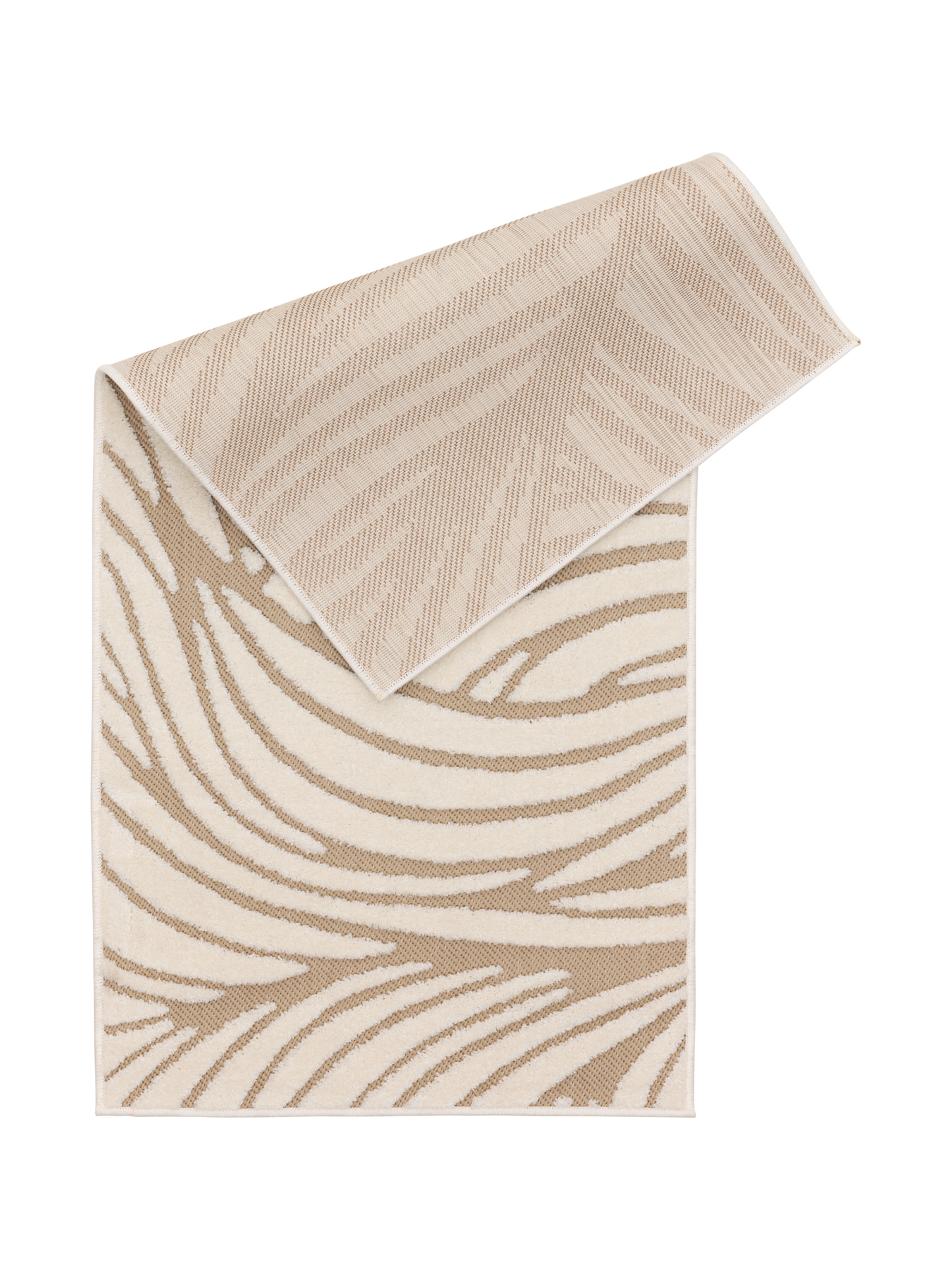 109260-1001_2; Vallila Aallokko-käytävämatto Beige-valkoinen / 80x160 cm 