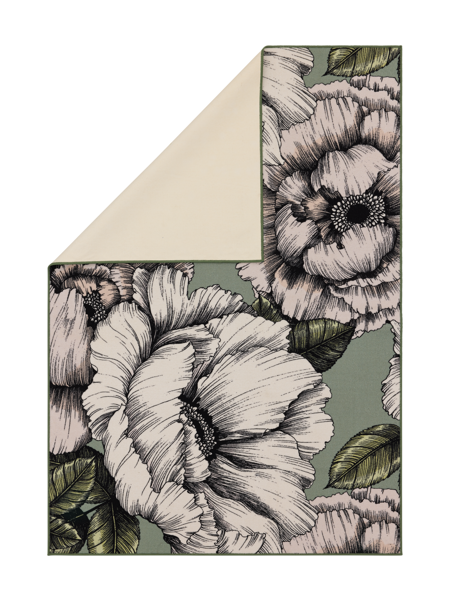 108455-7710_4; Vallila Alma-matto Salvianvihreä / 160x230 cm 