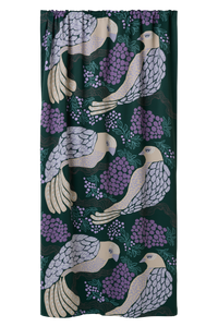 108824-7851; Vallila Viserrys-pimennysverho Vihreä-violetti / 140x250 cm 