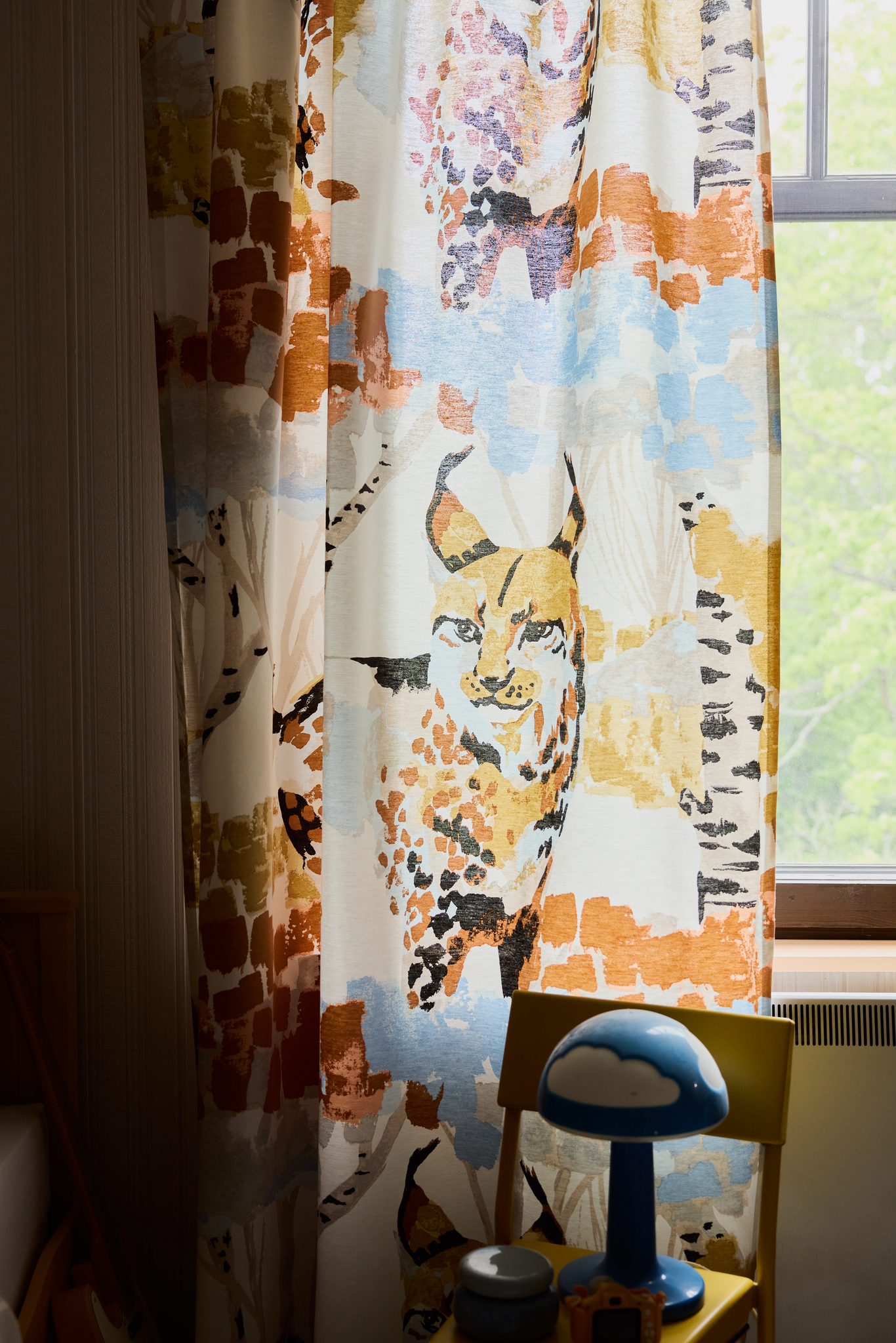 23310-101305-1060CU_1; Vallila Ilves-verho Beige / Sininen / 140x250 cm 