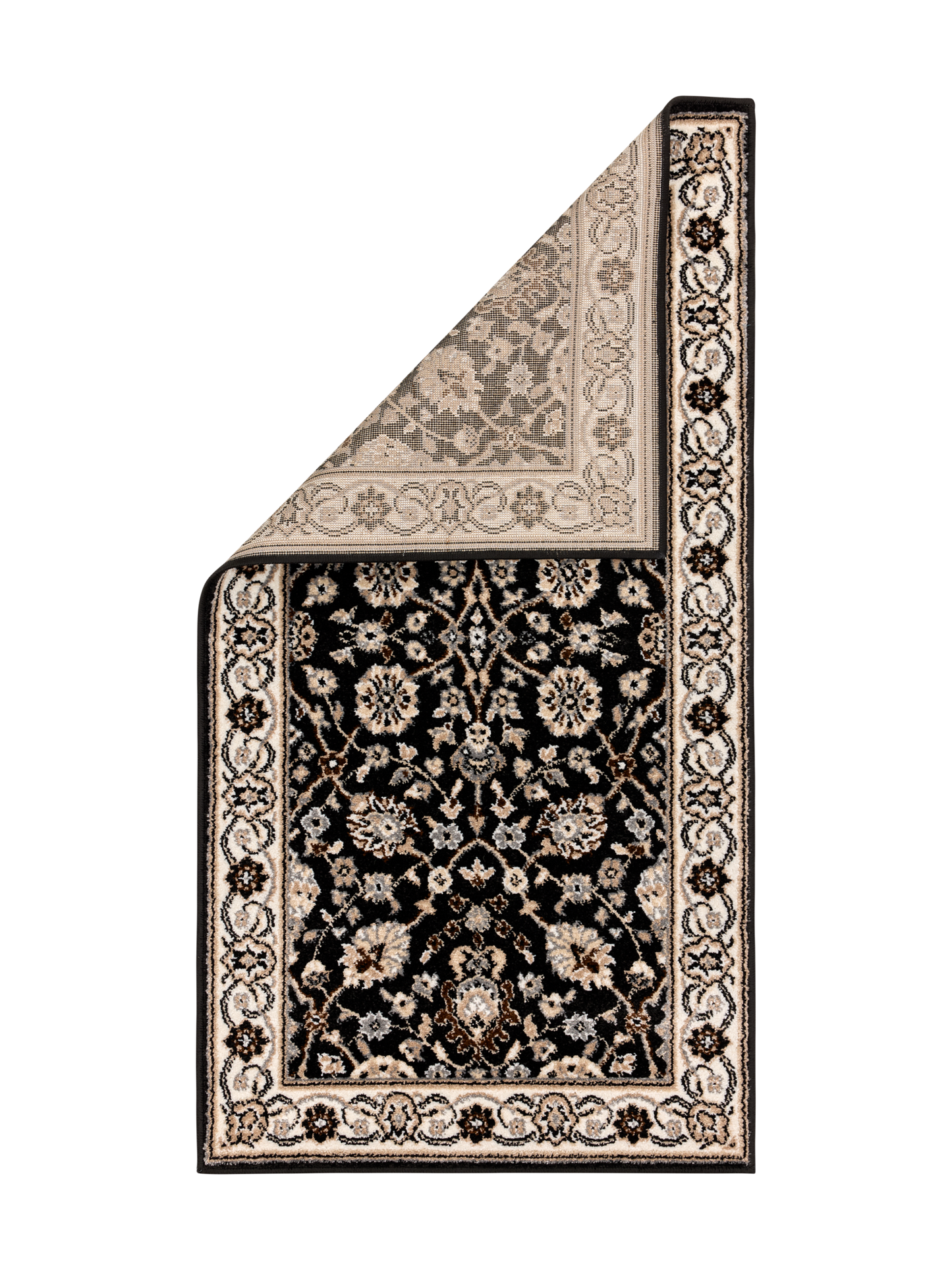 109268-9910_2; Vallila Kaneli-käytävämatto Musta-beige / 80x150 cm 